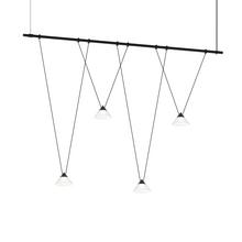 Sonneman SLS4244-K - 48" 1-Tier Linear w/ V-Line Etched Glass Cone Luminaires