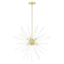 Livex Lighting 41259-12 - 12 Lt Satin Brass Foyer Pendant Chandelier