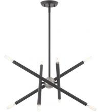 Livex Lighting 46774-76 - 8 Lt Scandinavian Gray Chandelier