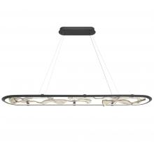 Lib & Co. US 12175-040 - Nettuno 72" Oval LED Chandelier, Painted Brushed Grey