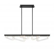 Lib & Co. US 12178-040 - Arezzo, Small Linear LED Chandelier, Painted Brushed Grey
