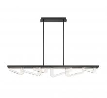 Lib & Co. US 12179-040 - Arezzo, Linear LED Chandelier, Painted Brushed Grey