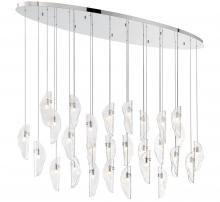 Lib & Co. US 12221-017-01 - Sorrento, 28 Light Oval LED Chandelier, Clear,Chrome Canopy