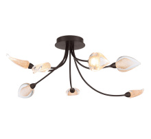 Lib & Co. US 12310-043 - Modena,7 Light LED Ceiling Mount Black With Gold Accent
