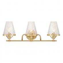 Savoy House 8-3596-3-322 - Candler 3-Light Bathroom Vanity Light in Warm Brass