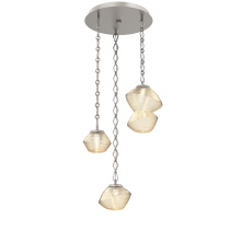 Hammerton CNB0089-03-BS-A-CH1-L1 - Mesa Round 3pc Multi-Pendant with Chain