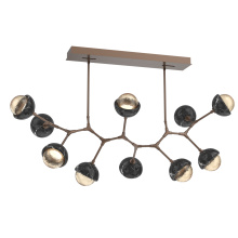 Hammerton PLB0093-BC-BB-A-001-L1-BM - Cabochon Linear Suspension Light Billiard Light Burnished Bronze