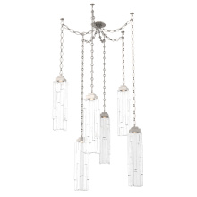 Hammerton SNB0056-06-BS-LC-CH1-L1 - Ledgestone Multi Light Pendant Multi Port Canopy Beige Silver