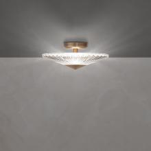 Schonbek 1870 S7216-702H - Origami 16IN LED 3000K/3500K/4000K 120V/277V Semi-Flush Mount in Polished Chrome with Heritage Han