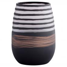 Cyan Designs 12096 - Midnight Road Vase | Black | Clear | Copper - Large