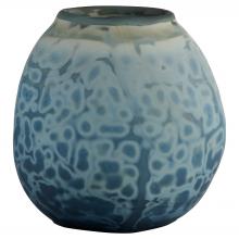 Cyan Designs 12190 - Tiedye Vase | Milky Matte Blue - Large