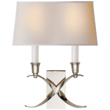 Visual Comfort & Co. Signature Collection CHD 1190PN-NP - Cross Bouillotte Small Sconce