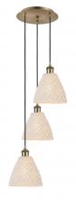 Innovations Lighting 113B-3P-AB-NBD-75-NAT - Bristol Natural - 3 Light - 15 inch - Antique Brass - Cord hung - Multi Pendant