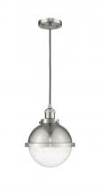 Innovations Lighting 201C-SN-HFS-84-SN-LED - Hampden - 1 Light - 9 inch - Brushed Satin Nickel - Cord hung - Mini Pendant