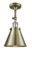 Innovations Lighting 201F-AB-M13-AB - Appalachian - 1 Light - 8 inch - Antique Brass - Adjustable Semi-Flush Mount