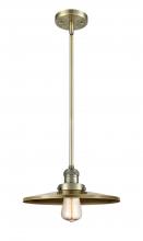 Innovations Lighting 201S-AB-MFR-AB-12-LED - Appalachian - 1 Light - 12 inch - Antique Brass - Stem Hung - Mini Pendant