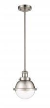 Innovations Lighting 201S-SN-HFS-62-SN-LED - Hampden - 1 Light - 7 inch - Brushed Satin Nickel - Stem Hung - Mini Pendant