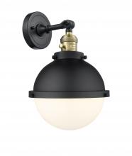 Innovations Lighting 203SW-BAB-HFS-81-BK - Hampden - 1 Light - 9 inch - Black Antique Brass - Adjustable Sconce