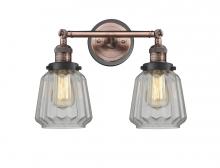 Innovations Lighting 208BP-ACBK-G142 - Chatham - 2 Light - 16 inch - Antique Copper - Adjustable Bath Vanity Light
