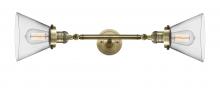 Innovations Lighting 208L-AB-G42 - Cone - 2 Light - 8 inch - Antique Brass - Adjustable Bath Vanity Light