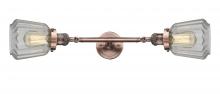 Innovations Lighting 208L-AC-G142 - Chatham - 2 Light - 7 inch - Antique Copper - Adjustable Bath Vanity Light