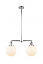 Innovations Lighting 209-PC-G201-8 - Beacon - 2 Light - 25 inch - Polished Chrome - Stem Hung - Adjustable Island Light