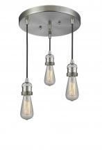 Innovations Lighting 211NH/3-SN - Bare Bulb 3 Light Multi-Pendant