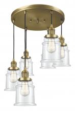 Innovations Lighting 212/6-BB-G182 - Canton 6 Light Multi-Pendant