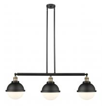 Innovations Lighting 213-BAB-HFS-81-BK - Hampden - 3 Light - 42 inch - Black Antique Brass - Stem Hung - Adjustable Island Light
