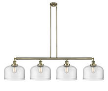 Innovations Lighting 214-AB-G72-L - Bell - 4 Light - 54 inch - Antique Brass - Stem Hung - Adjustable Island Light