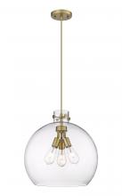 Innovations Lighting 410-3PL-BB-G410-18CL - Newton Sphere - 3 Light - 18 inch - Brushed Brass - Cord hung - Pendant