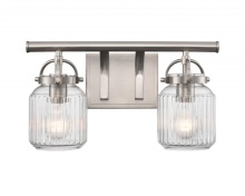 Innovations Lighting 416-2W-SN-G416-8CL - Latreille - 2 Light - 16 inch - Satin Nickel - Bath Vanity Light