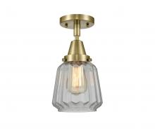 Innovations Lighting 447-1C-AB-G142-LED - Chatham - 1 Light - 7 inch - Antique Brass - Semi-Flush Mount