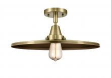 Innovations Lighting 447-1C-AB-MFR-AB-16 - Appalachian - 1 Light - 16 inch - Antique Brass - Semi-Flush Mount