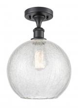 Innovations Lighting 516-1C-BK-G125-10 - Athens - 1 Light - 10 inch - Matte Black - Semi-Flush Mount