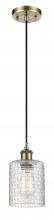 Innovations Lighting 516-1P-AB-G112C-5CL - Cobbleskill - 1 Light - 5 inch - Antique Brass - Cord hung - Mini Pendant