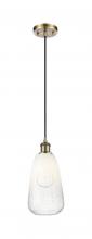 Innovations Lighting 516-1P-AB-G480-6OP - Brookhaven Almond - 1 Light - 6 inch - Antique Brass - Cord hung - Mini Pendant