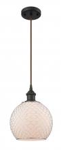 Innovations Lighting 516-1P-OB-G121-8CSN-LED - Farmhouse Chicken Wire - 1 Light - 8 inch - Oil Rubbed Bronze - Cord hung - Mini Pendant