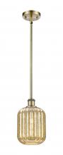 Innovations Lighting 516-1S-AB-G460-7ME - Preston Cylinder - 1 Light - 7 inch - Antique Brass - Stem hung - Mini Pendant