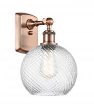 Innovations Lighting 516-1W-AC-G1214-8 - Twisted Swirl 1 Light Sconce part of the Ballston Collection