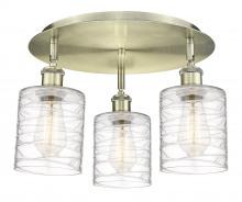 Innovations Lighting 516-3C-AB-G1113 - Cobbleskill - 3 Light - 17 inch - Antique Brass - Semi-Flush Mount