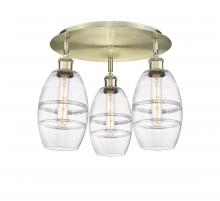 Innovations Lighting 516-3C-AB-G557-6CL - Vaz - 3 Light - 18 inch - Antique Brass - Semi-Flush Mount