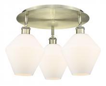Innovations Lighting 516-3C-AB-G651-8 - Cindyrella - 3 Light - 20 inch - Antique Brass - Semi-Flush Mount