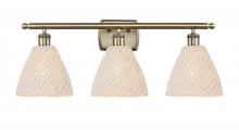 Innovations Lighting 516-3W-AB-NBD-75-NAT - Bristol Natural - 3 Light - 28 inch - Antique Brass - Bath Vanity Light