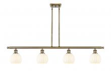 Innovations Lighting 516-4I-AB-G1217-6WV - White Venetian - 4 Light - 48 inch - Antique Brass - Stem Hung - Island Light