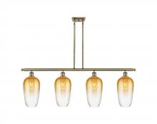 Innovations Lighting 516-4I-AB-G484-7AM - Brookhaven Flute - 4 Light - 48 inch - Antique Brass - Stem Hung - Island Light