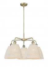 Innovations Lighting 516-5CR-AB-NBD-9-NAT - Bristol Natural - 5 Light - 28 inch - Antique Brass - Stem hung - Chandelier