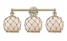 Innovations Lighting 616-3W-AB-G121-8RB - Farmhouse Rope - 3 Light - 26 inch - Antique Brass - Bath Vanity Light