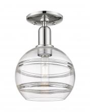 Innovations Lighting 716-1C-PN-G556-8CL - Rochester - 1 Light - 8 inch - Polished Nickel - Semi-Flush Mount