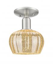 Innovations Lighting 716-1C-SN-G96 - Fenton - 1 Light - 7 inch - Brushed Satin Nickel - Semi-Flush Mount